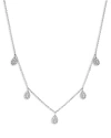 BLOOMINGDALE'S DIAMOND TEARDROP CHARM STATEMENT NECKLACE IN 14K WHITE GOLD, 0.40 CT. T.W.