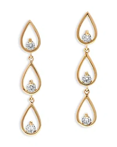 Bloomingdale's Diamond Teardrop Linear Earrings In 14k Yellow Gold, 0.60 Ct. T.w.