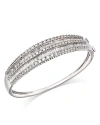 BLOOMINGDALE'S DIAMOND THREE ROW BANGLE BRACELET IN 14K WHITE GOLD, 1.50 CT. T. W.