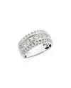 BLOOMINGDALE'S DIAMOND TRIPLE ROW RING IN 14K WHITE GOLD, 1.50 CT. T.W.