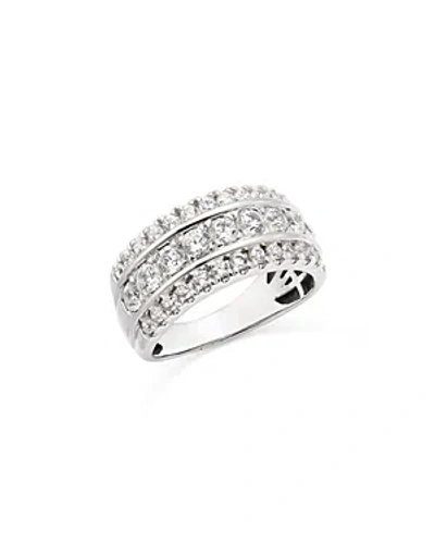 Bloomingdale's Diamond Triple Row Ring In 14k White Gold, 1.50 Ct. T.w.