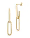 Bloomingdale's Elongated Link Drop Earrings In 14k Yellow Gold In Gold