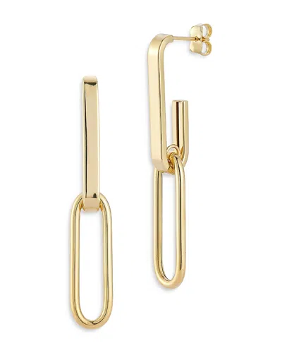 Bloomingdale's Elongated Link Drop Earrings In 14k Yellow Gold