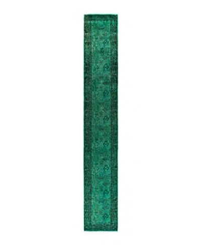 Bloomingdale's Fine Vibrance M1120 Runner Area Rug, 2'6 X 17'1 In Green