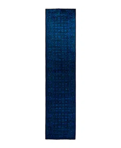 Bloomingdale's Fine Vibrance M1120 Runner Area Rug, 2'7 X 11'10 In Blue