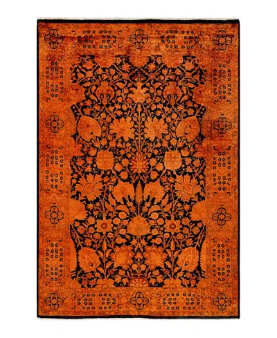 Bloomingdale's Fine Vibrance M1151 Area Rug, 4'1 X 6'1 In Orange