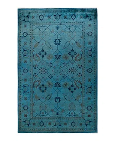 Bloomingdale's Fine Vibrance M1160 Area Rug, 6'1 X 9'5 In Blue