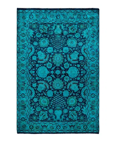 Bloomingdale's Fine Vibrance M1181 Area Rug, 4'2 X 6'2 In Blue