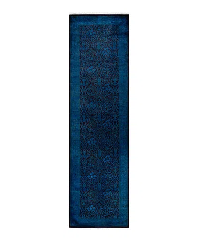 Bloomingdale's Fine Vibrance M1225 Runner Area Rug, 2'5 X 9'10 In Blue
