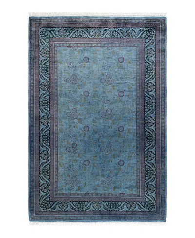 Bloomingdale's Fine Vibrance M1278 Area Rug, 4'2 X 6'2 In Blue