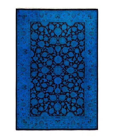 Bloomingdale's Fine Vibrance M1279 Area Rug, 4'3 X 6'3 In Blue