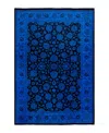 Bloomingdale's Fine Vibrance M1306 Area Rug, 4'2 X 6' In Blue