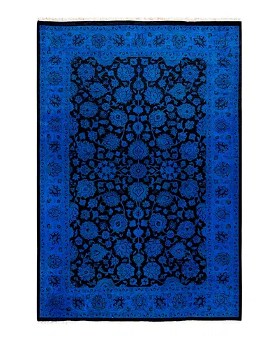 Bloomingdale's Fine Vibrance M1306 Area Rug, 4'2 X 6' In Blue