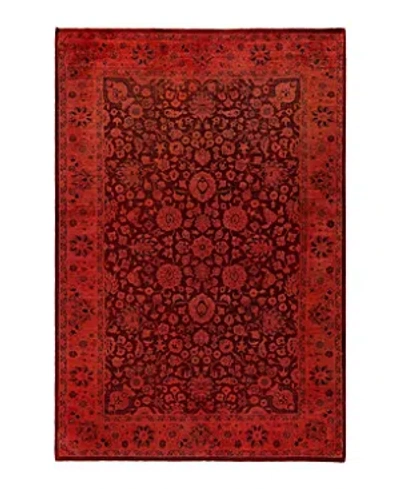 Bloomingdale's Fine Vibrance M1306 Area Rug, 4'3 X 6'4 In Red