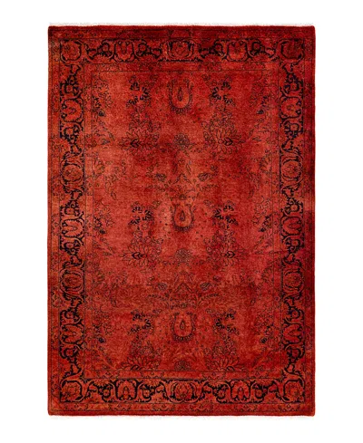 Bloomingdale's Fine Vibrance M1323 Area Rug, 4'1 X 5'10 In Red