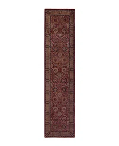Bloomingdale's Fine Vibrance M1331 Runner Area Rug, 3' X 13'3 In Red