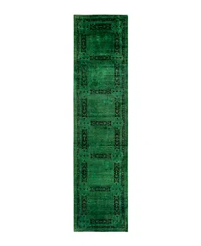 Bloomingdale's Fine Vibrance M1345 Runner Area Rug, 3'1 X 12'8 In Green