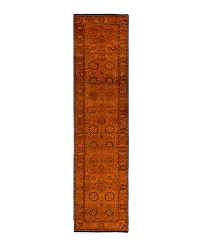 Bloomingdale's Fine Vibrance M1363 Runner Area Rug, 3'2 X 13'2 In Orange