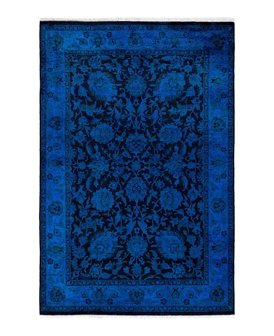 Bloomingdale's Fine Vibrance M1375 Area Rug, 4'2 X 6'2 In Blue