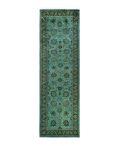 Bloomingdale's Fine Vibrance M1406 Runner Area Rug, 3'1 X 10'1 In Blue