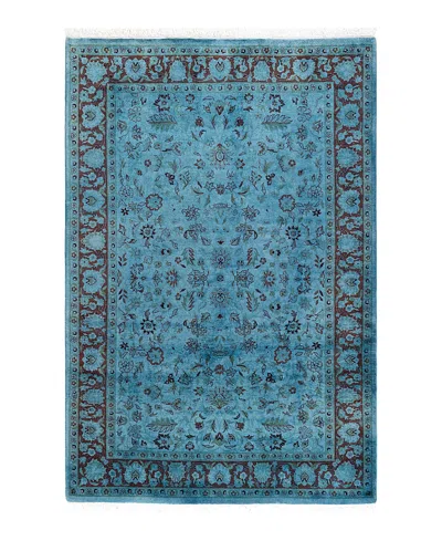 Bloomingdale's Fine Vibrance M1444 Area Rug, 4'2 X 6'2 In Blue
