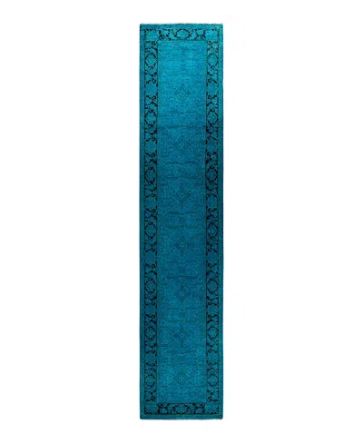 Bloomingdale's Fine Vibrance M1457 Runner Area Rug, 2'5 X 12'3 In Blue
