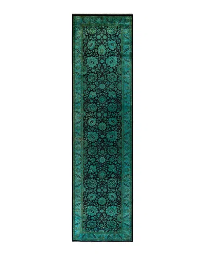Bloomingdale's Fine Vibrance M1502 Runner Area Rug, 3'2 X 12' In Green