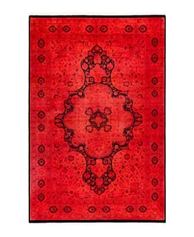 Bloomingdale's Fine Vibrance M1560 Area Rug, 6' X 9'3 In Red