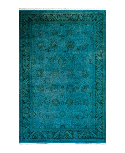 Bloomingdale's Fine Vibrance M1560 Area Rug, 6' X 9'4 In Blue