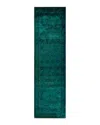 Bloomingdale's Fine Vibrance M1567 Runner Area Rug, 4' X 15' In Green
