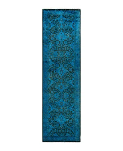 Bloomingdale's Fine Vibrance M1582 Runner Area Rug, 2'7 X 9'3 In Blue