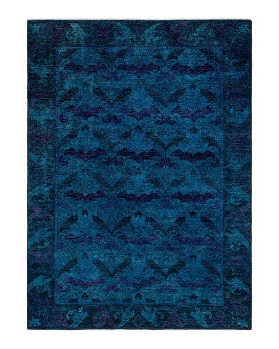 Bloomingdale's Fine Vibrance M1591 Area Rug, 6'1 X 8'7 In Blue