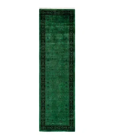 Bloomingdale's Fine Vibrance M1604 Runner Area Rug, 2'8 X 9'3 In Green