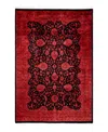 Bloomingdale's Fine Vibrance M1646 Area Rug, 4'2 X 6'1 In Red