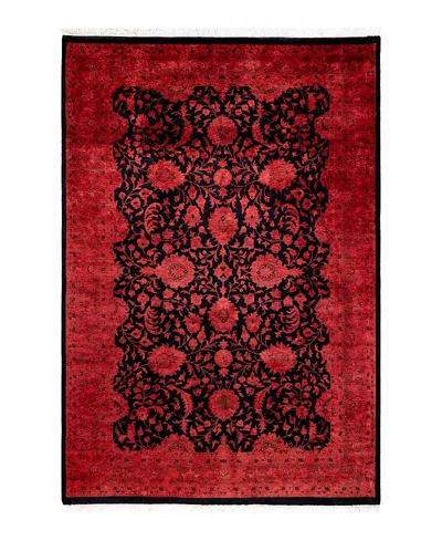 Bloomingdale's Fine Vibrance M1646 Area Rug, 4'2 X 6'1 In Red