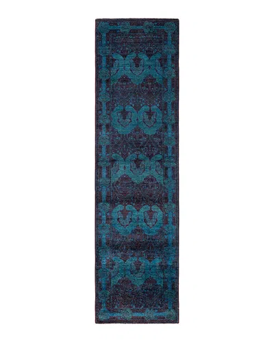 Bloomingdale's Fine Vibrance M1745 Runner Area Rug, 2'8 X 9'10 In Blue