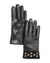 Bloomingdale's Grommet Cashmere Lined Leather Gloves - Exclusive In Black