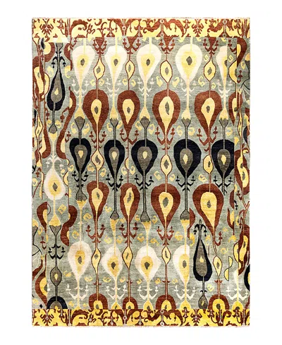 Bloomingdale's Indo Ikat M6139 Area Rug, 8'10 X 12'4 In Brown