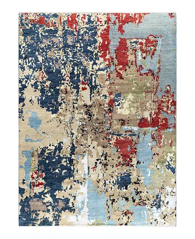 Bloomingdale's Indo Ikat M7324 Area Rug, 9'4 X 12'4 In Navy