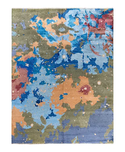 Bloomingdale's Indo Ikat M7369 Area Rug, 9'2 X 12'1 In Green