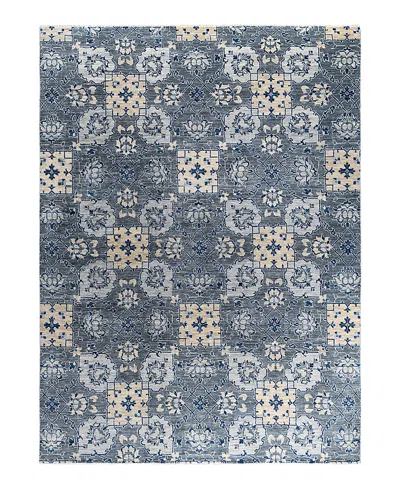 Bloomingdale's Indo Modern M6638 Area Rug, 9'1 X 12'2 In Gray