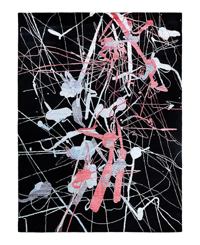 Bloomingdale's Indo Modern M7024 Area Rug, 9'1 X 11'10 In Black