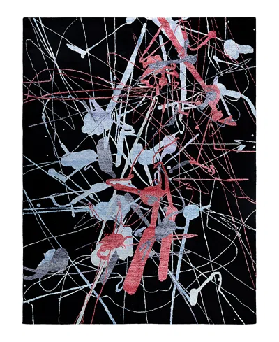 Bloomingdale's Indo Modern M7024 Area Rug, 9'2 X 12'2 In Black