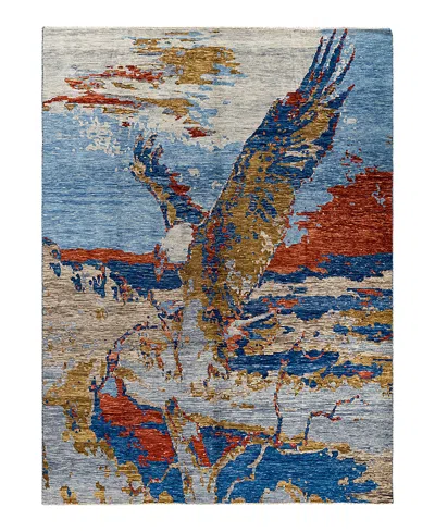 Bloomingdale's Indo Modern M7111 Area Rug, 9' X 12' In Blue