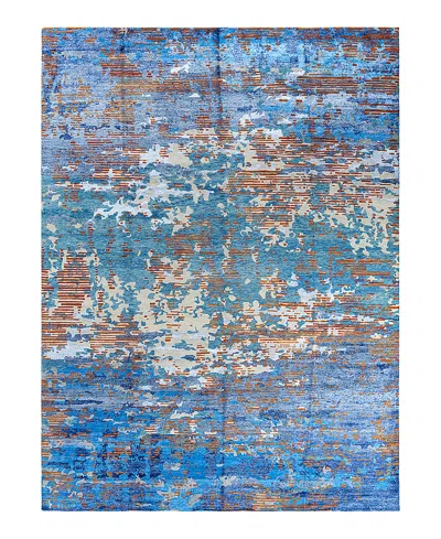Bloomingdale's Indo Modern M7174 Area Rug, 9'1 X 12'3 In Navy