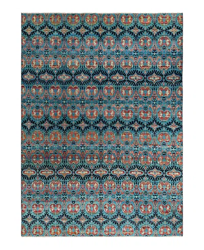 Bloomingdale's Indo Modern M7599 Area Rug, 9'2 X 12'5 In Black