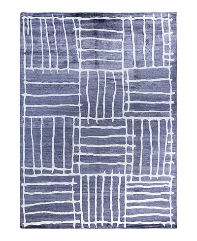 Bloomingdale's Indo Modern M7906 Area Rug, 9'1 X 12' In Gray