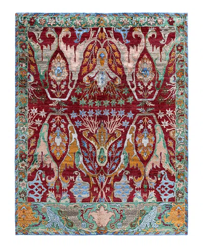 Bloomingdale's Indo Modern M8517 Area Rug, 8'1 X 10'1 In Red