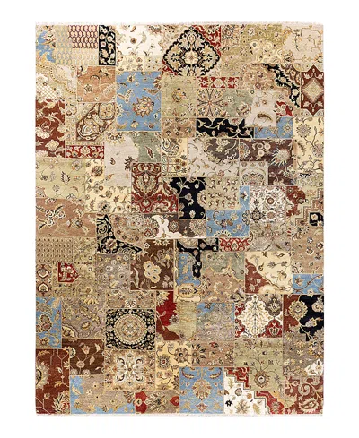 Bloomingdale's Indo Patchwork M6061 Area Rug, 9'2 X 12'3 In Brown