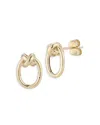 Bloomingdale's Knotted Oval Stud Earrings In 14k Yellow Gold In Gold